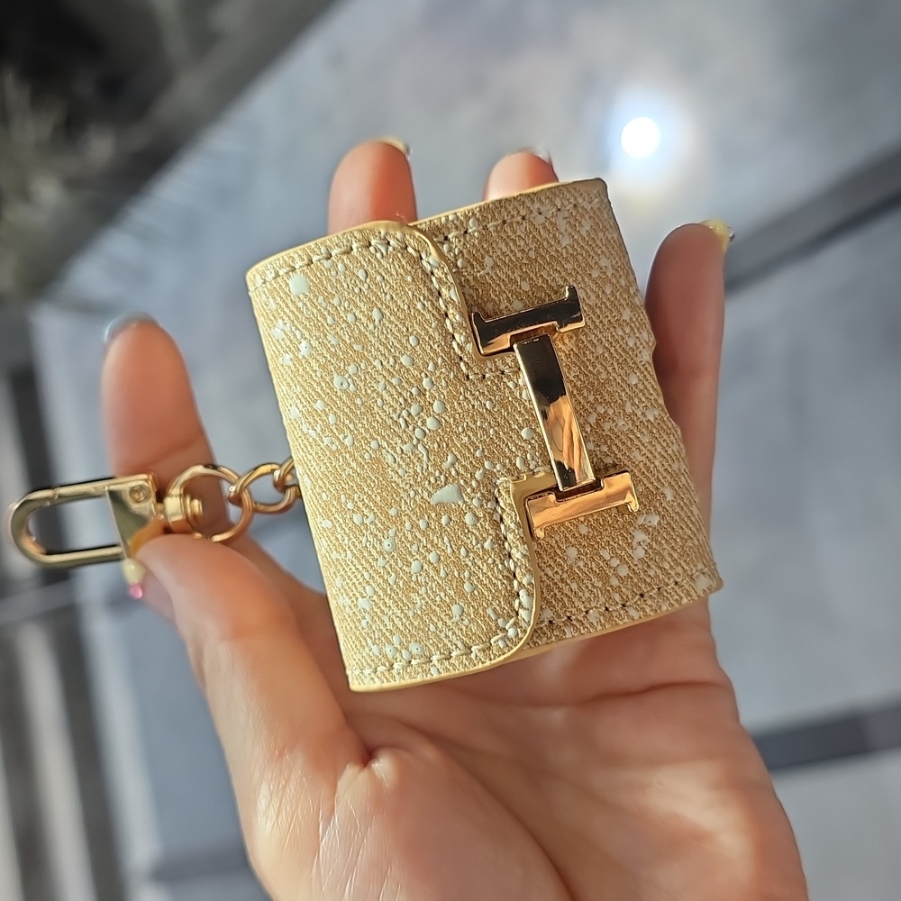 Mini constance Bag Charm airpod case beige